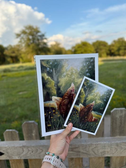 Little Red Hen Giclée Print