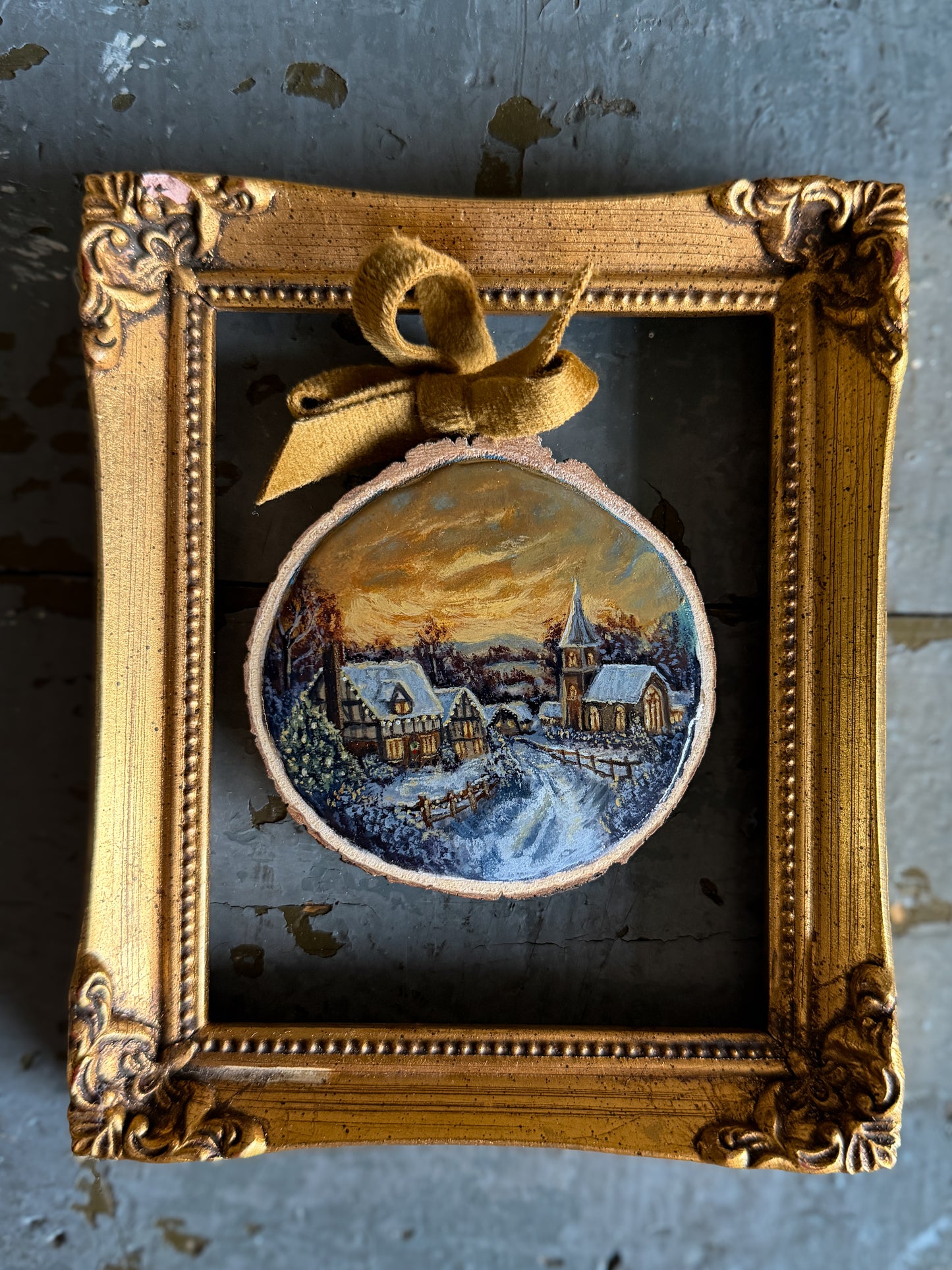 Christmas Village Hand Painted Christmas Ornament